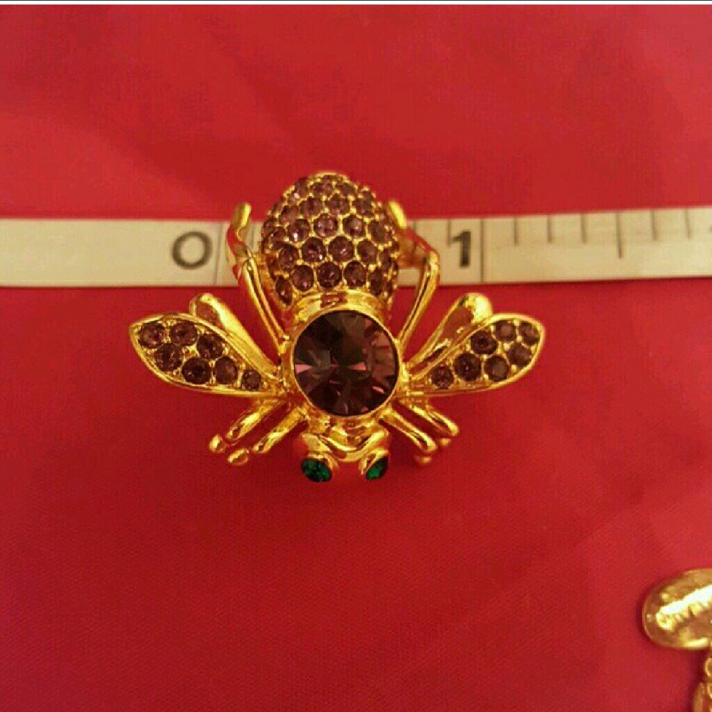 Joan Rivers Purple Bee Brooch